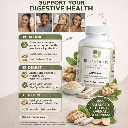 Bloombiotic Gut Health & Digestive Support  60 Capsules